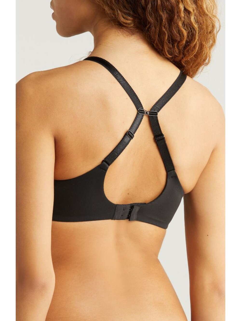 🆕CHANTELLE Norah Chic Plunge T-Shirt Underwire Bra 36H Black #16MNA - Picture 2 of 11